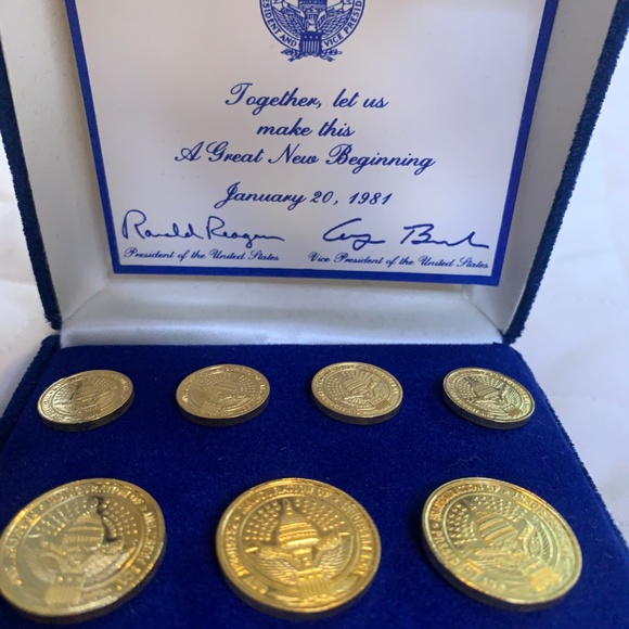 1980 Ronald Reagan Presidential Inaugural; U.S. Presidential Seal blazer button - Picture 2 of 12